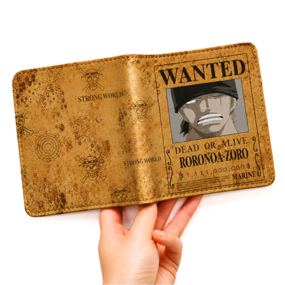 Roronoa Zoro Wanted Poster Bifold Wallet Wallet