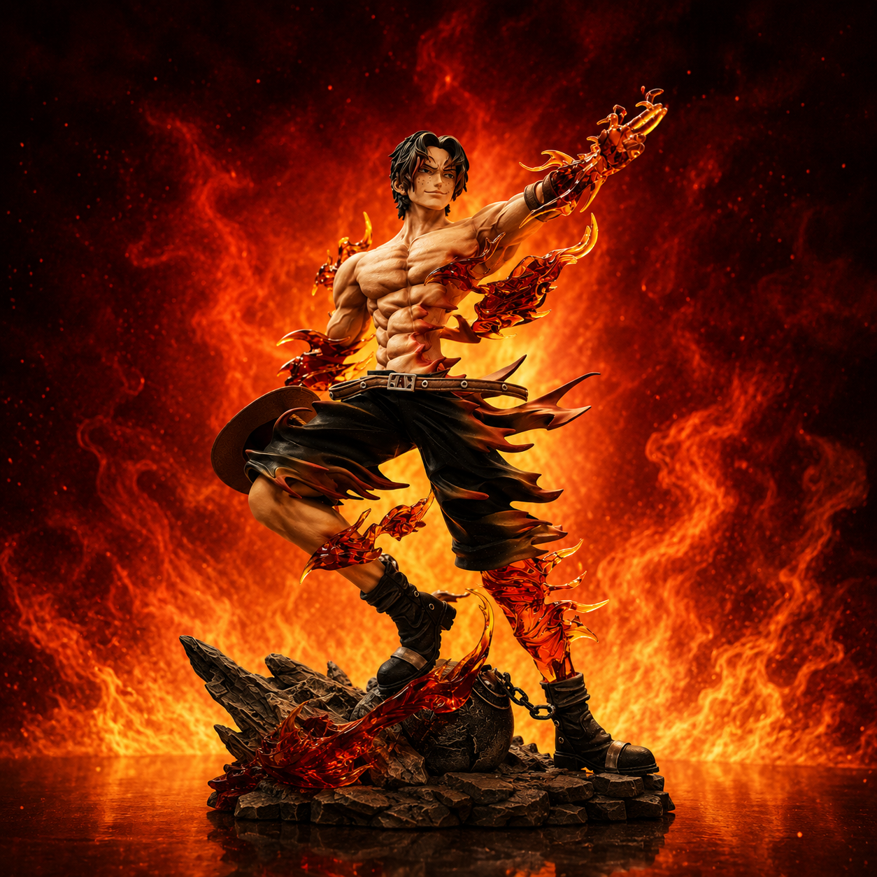 Portgas D. Ace Fire Fist Attack GK Figure (26cm / 10.2") 26cm 10.2 inch Figurine