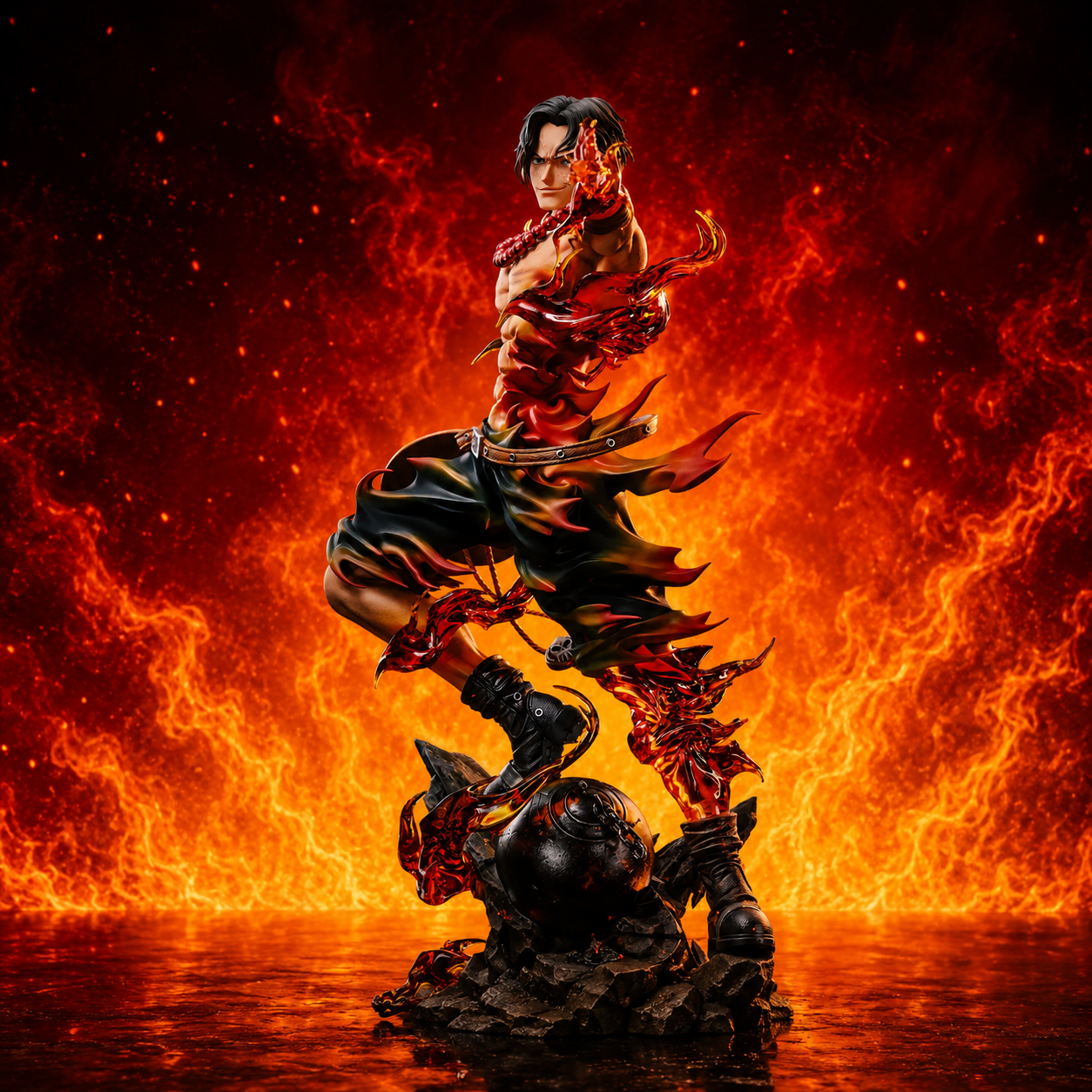Portgas D. Ace Fire Fist Attack GK Figure (26cm / 10.2") Figurine