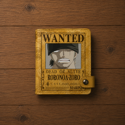Roronoa Zoro Wanted Poster Bifold Wallet Wallet