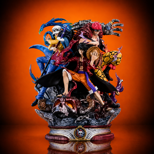 Luffy, Kid & Law Onigashima Three Captains Figurine Set (25cm / 9.8") 25cm 9.8 inch Figurine