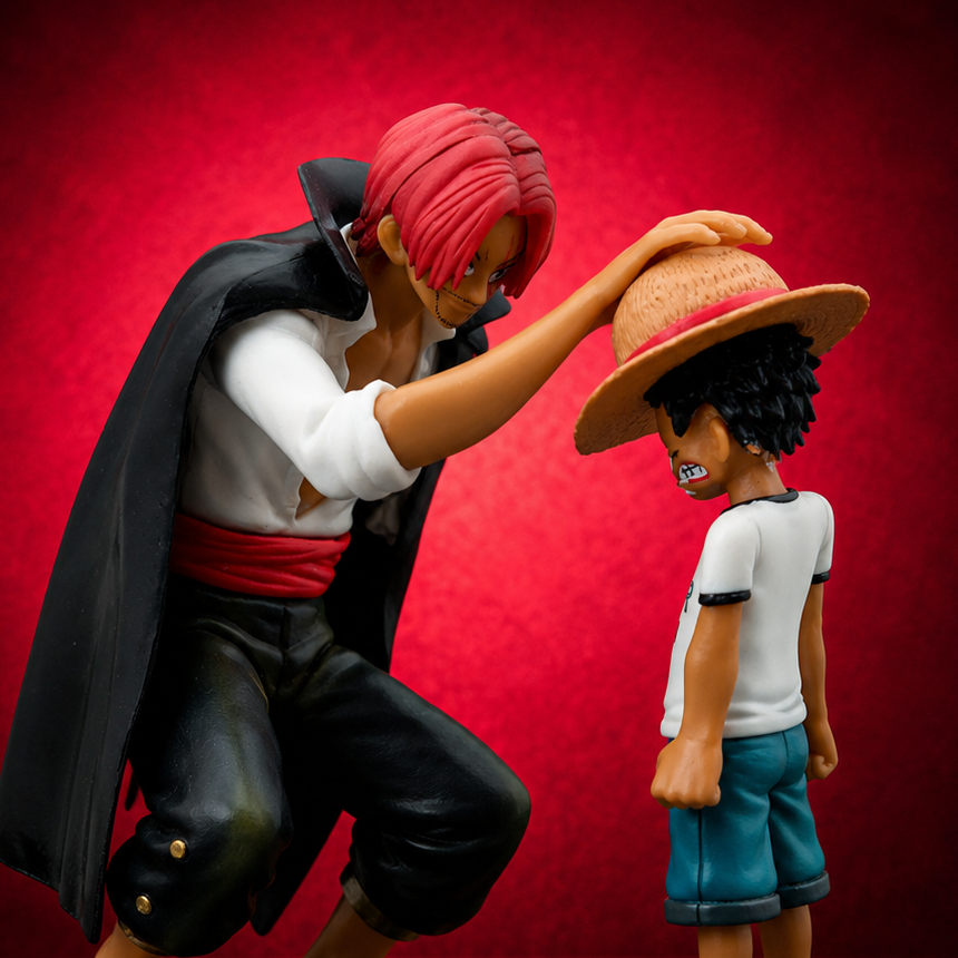 Shanks & Young Luffy Hat Scene Figurine (18cm / 7.1") Figurine