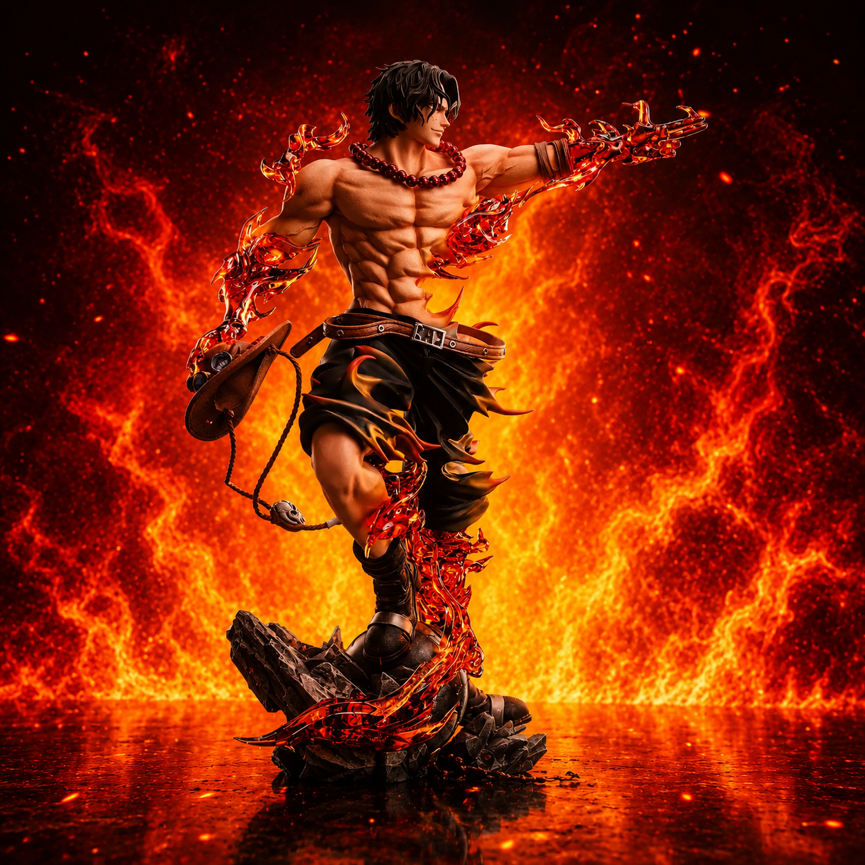 Portgas D. Ace Fire Fist Attack GK Figure (26cm / 10.2") Figurine