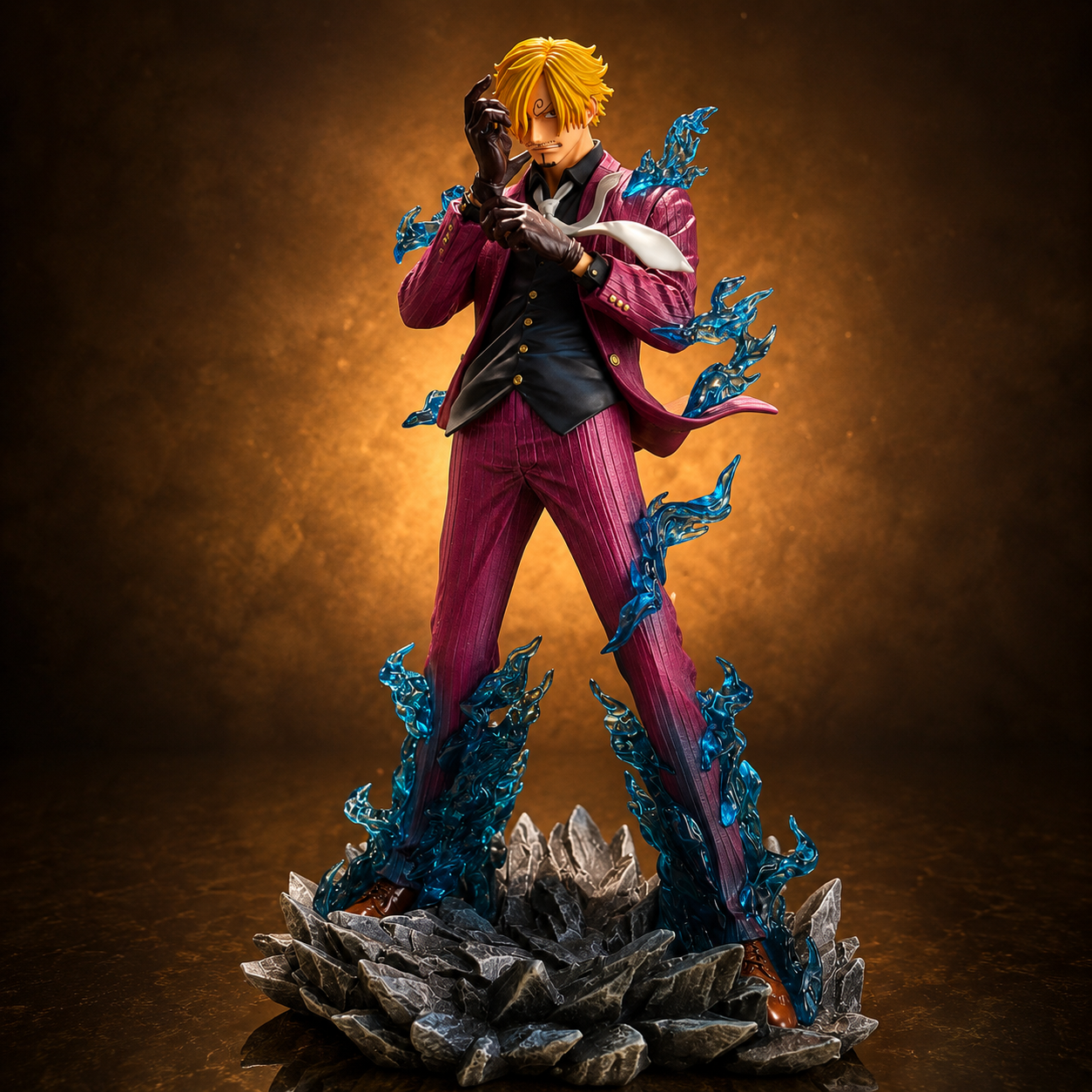 Sanji Ifrit Jambe Blue Flame Figure 1/6 Scale (25cm / 9.8") 25cm 9.8 inch Figurine