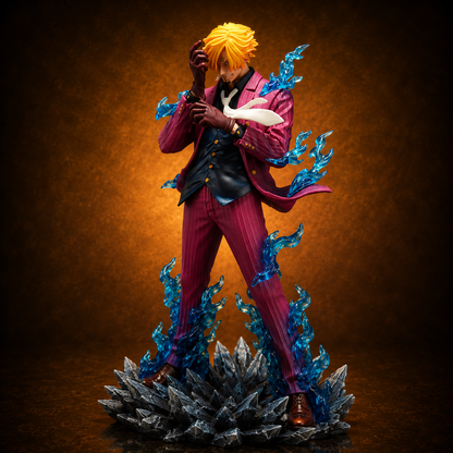 Sanji Ifrit Jambe Blue Flame Figure 1/6 Scale (25cm / 9.8") Figurine